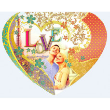 Открытка Валентинка сложнотехническая "Love" 