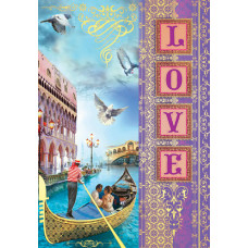 Открытка А4 "Love" венеция 