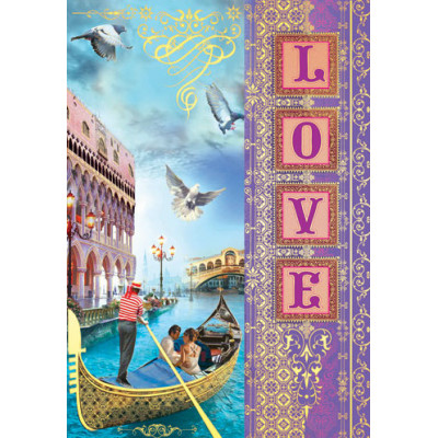 Открытка А4 "Love" венеция 