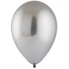 Шар (12"/30 см) Серебро, хром, 50 шт. Everts