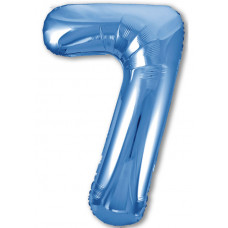 Шар (40''/102 см) Цифра, 7 Slim, Синий, 1 шт. в уп. Agura