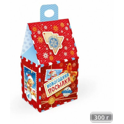 Коробка для конфет, Новогодняя посылка (300 гр.), 17*10 см, 1 шт.