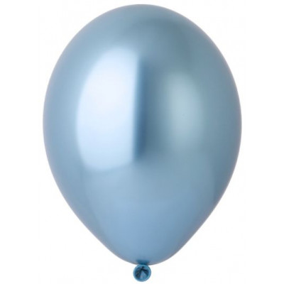 Шар (14"/36 см) Glossy Blue (105/605), хром, 50 шт. Belbal