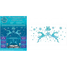 Наклейка оформительская, Сказочные олени, 33*47 см, 1 шт.