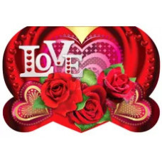 Открытка А4 "love"+накладной элемент 
